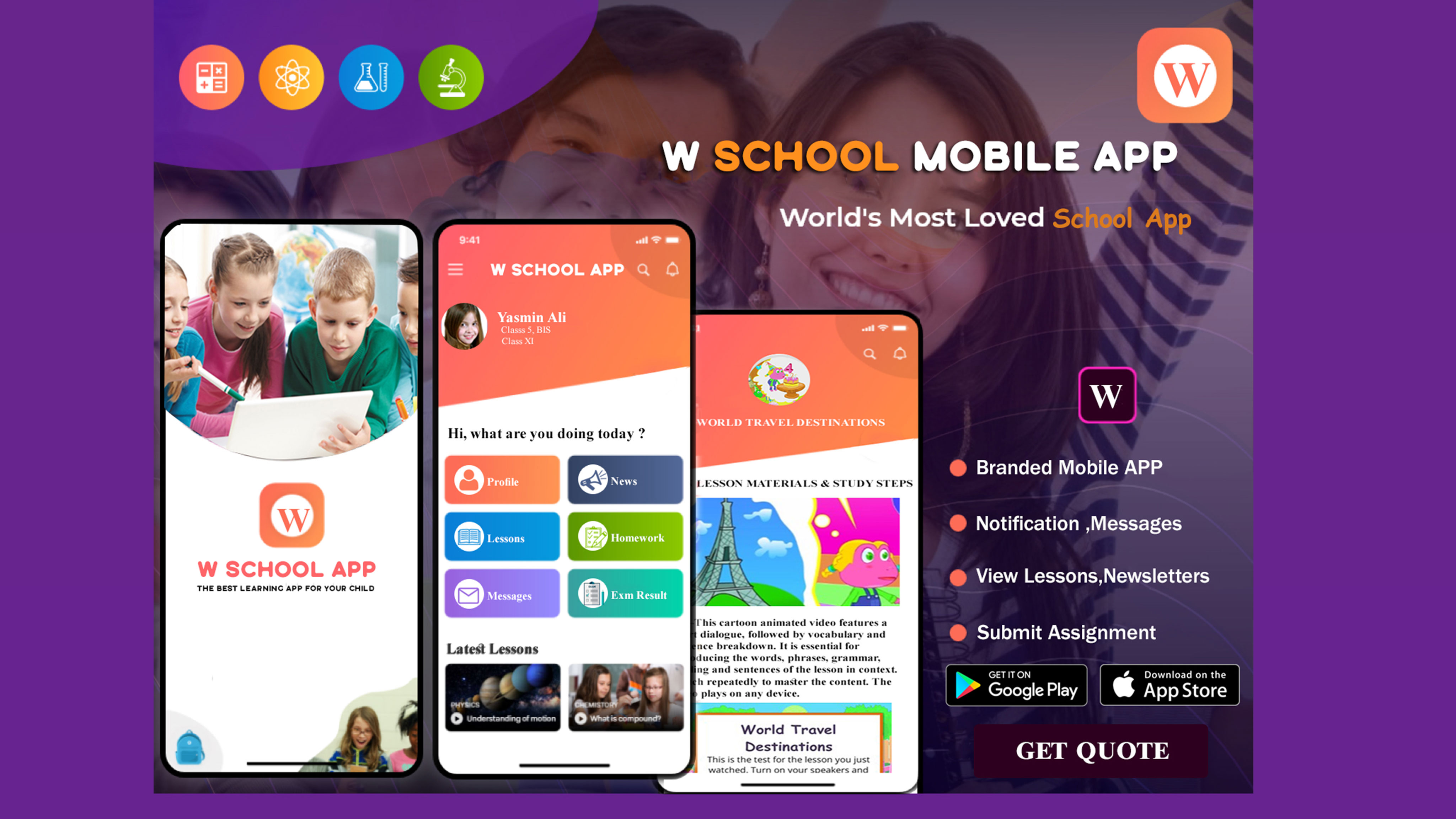 Applications on different platforms